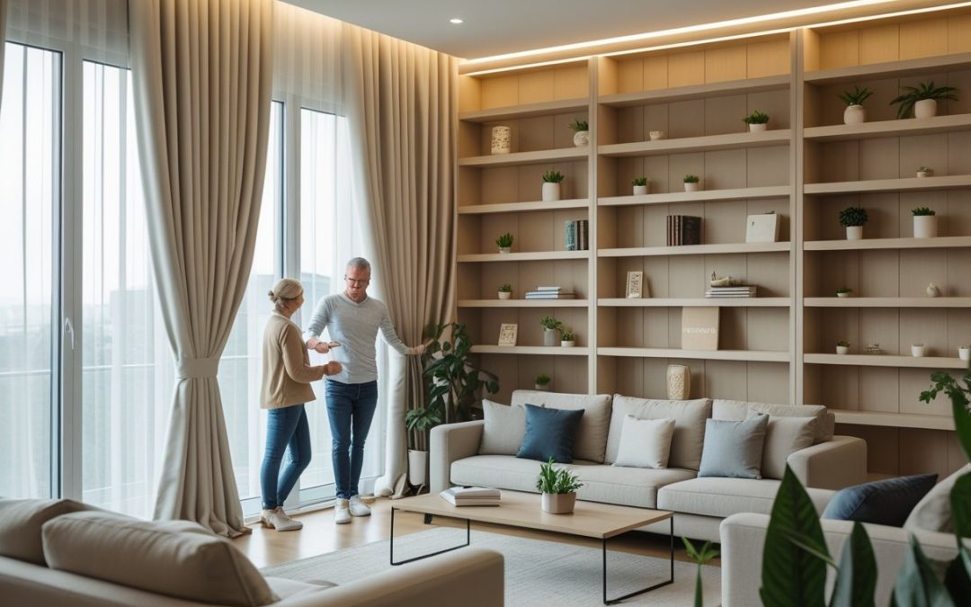 Sådan skaber du den perfekte stue med gardiner og hylder til stuen